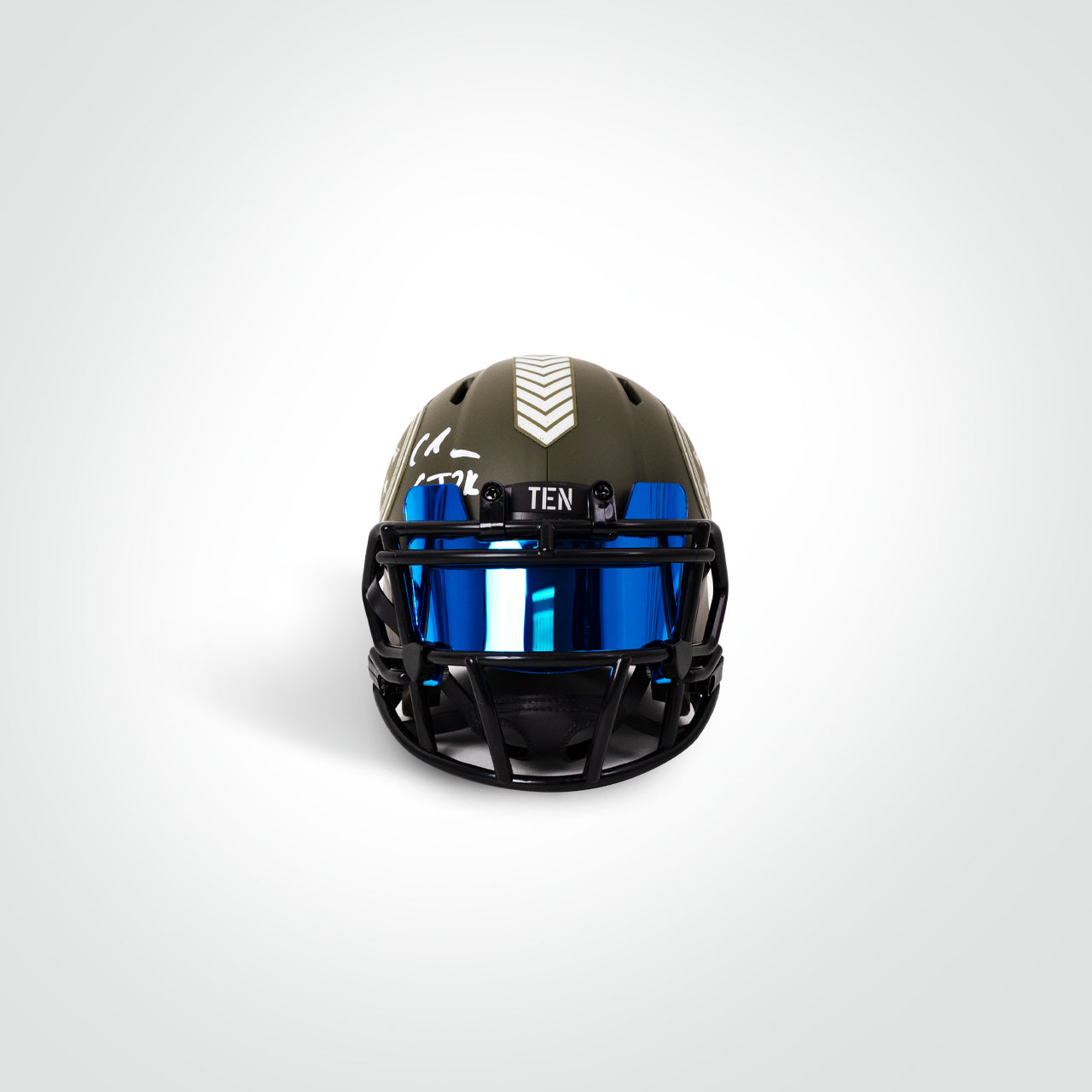Chris Johnson Signed Titans Salute to Service (STS) Mini Helmet