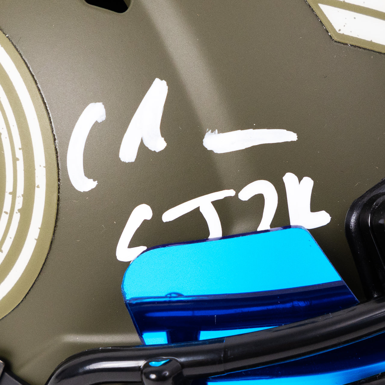 Chris Johnson Signed Titans Salute to Service (STS) Mini Helmet