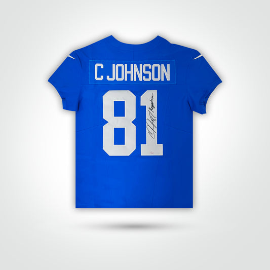 Calvin Johnson Signed Lions Nike Elite Jersey Inscribed "Megatron" - The Real Autograph