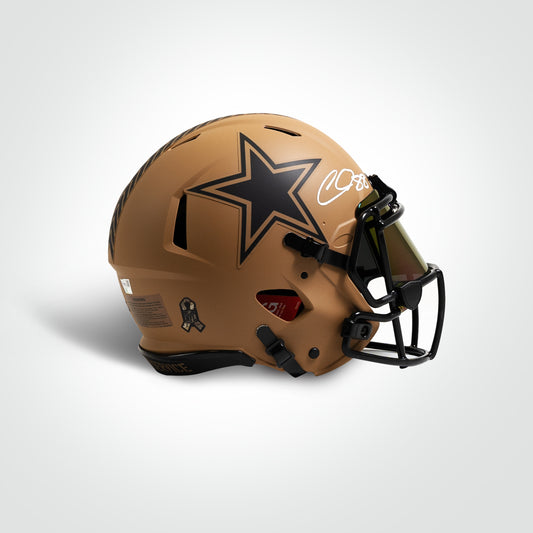 Ceedee Lamb Signed Cowboys Salute to Service Full Size Authentic Helmet