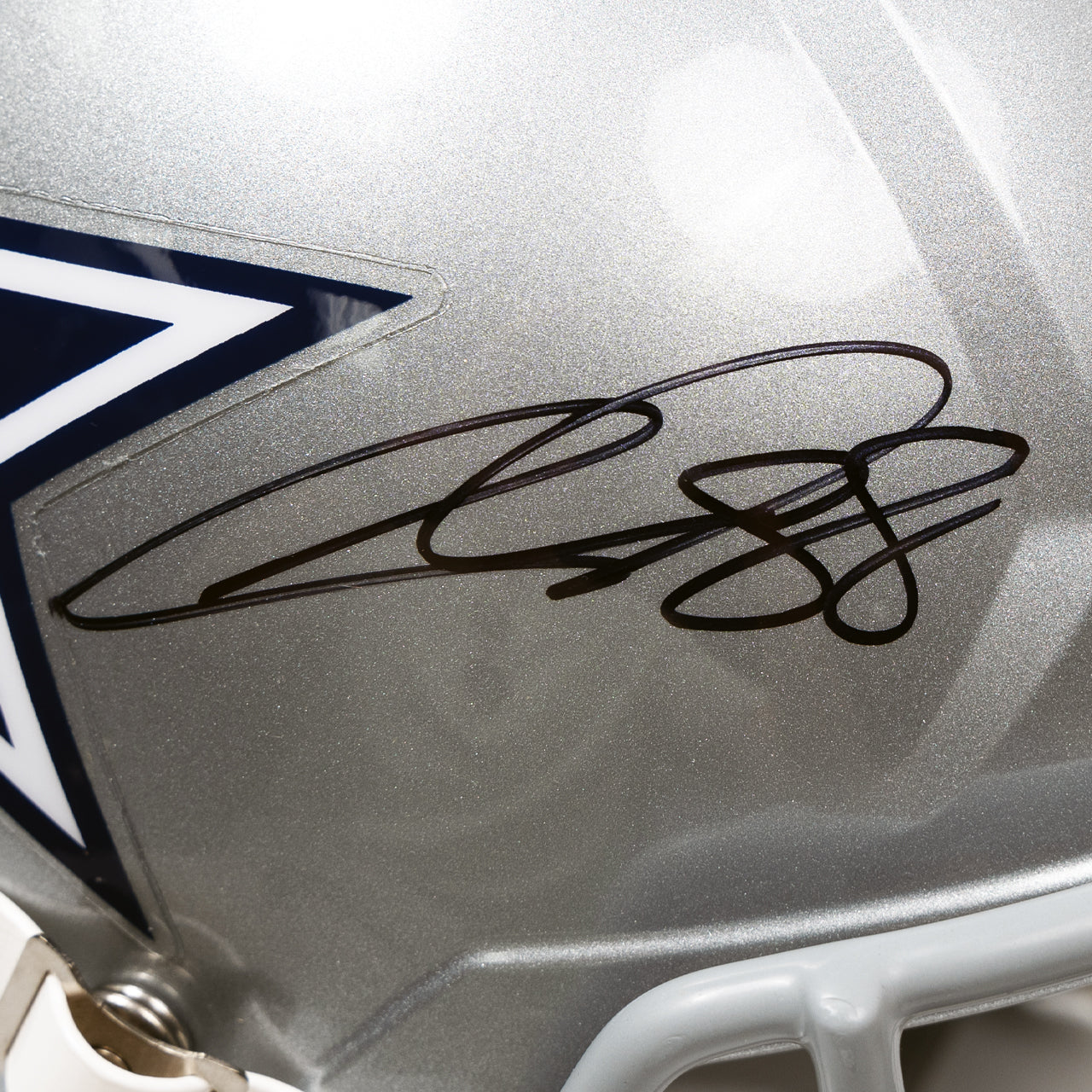 Ceedee Lamb Signed Cowboys Full Size Replica Speed Helmet - The Real Autograph