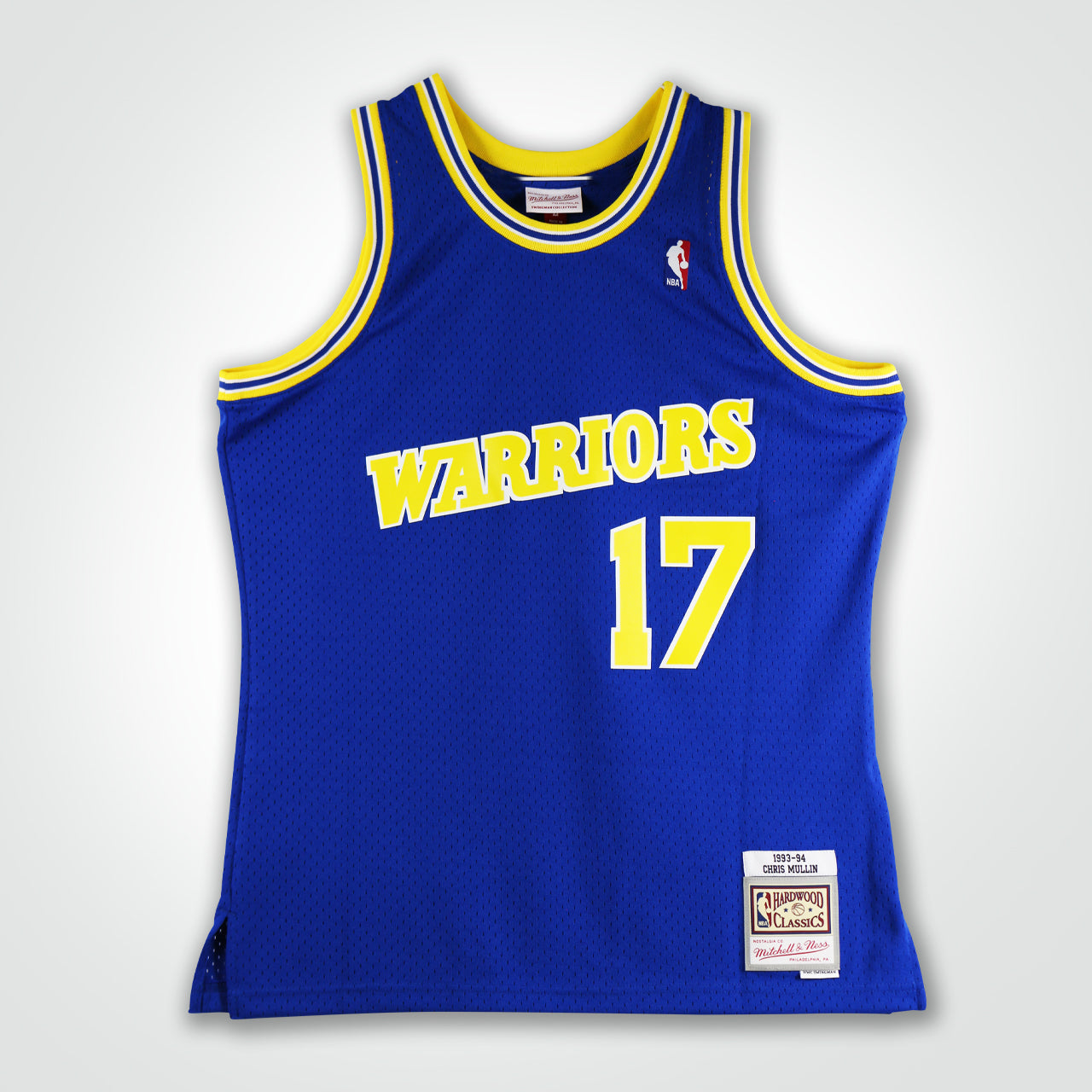 Chris Mullin Signed Warriors Mitchell & Ness Swingman 93-94 Jersey