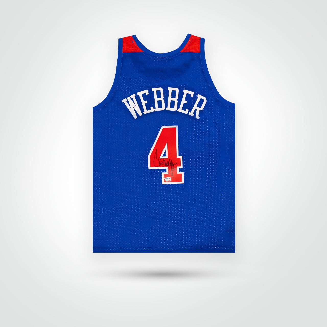 Chris Webber Signed Bullets Mitchell & Ness Replica Jersey