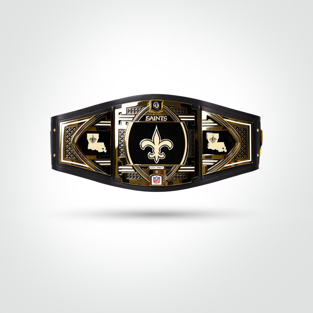 Drew Brees Signed Saints WWE Belt Inscribed "SB XLIV MVP"