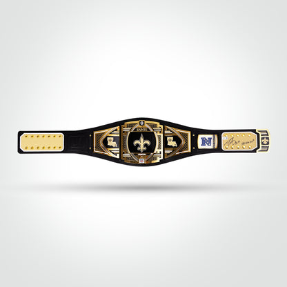 Drew Brees Signed Saints WWE Belt Inscribed "SB XLIV MVP"