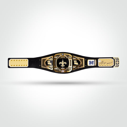 Drew Brees Signed Saints WWE Belt Inscribed "SB XLIV MVP"
