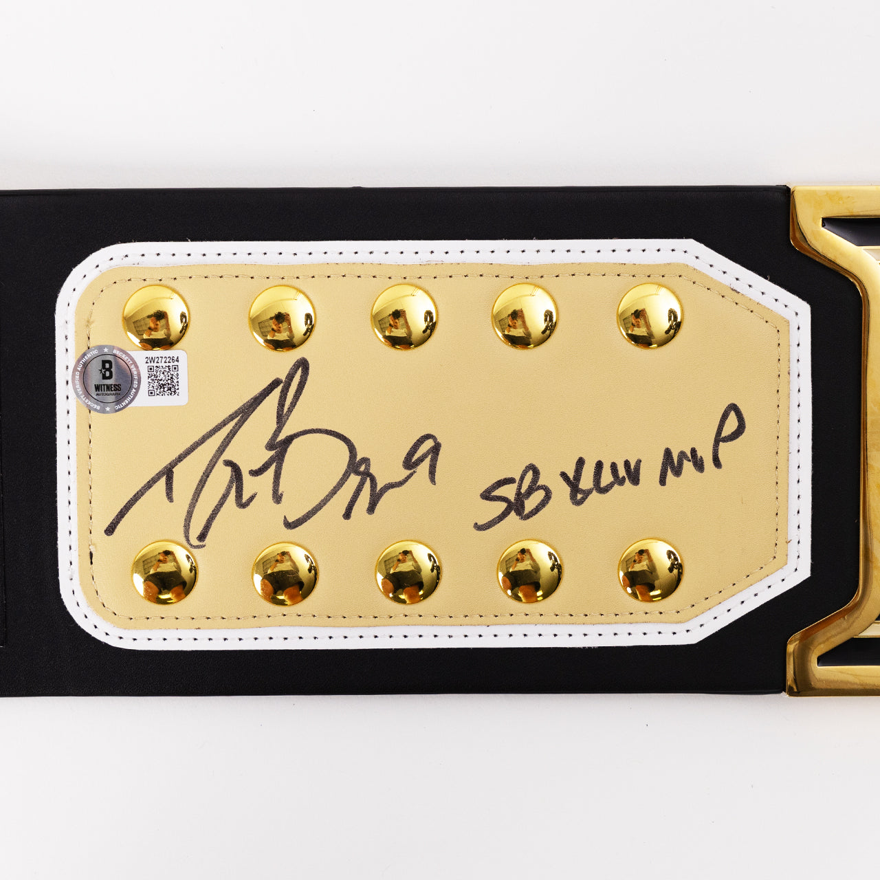 Drew Brees Signed Saints WWE Belt Inscribed "SB XLIV MVP"