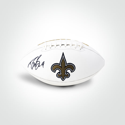 Drew Brees Signed Saints White Panel Football