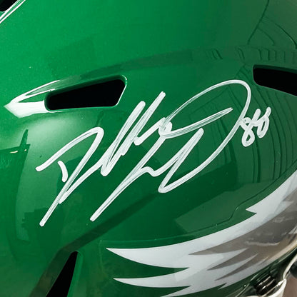 Dallas Goedert Signed Eagles Kelly Green Full Size Replica Helmet