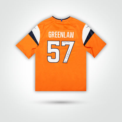 Dre Greenlaw Signed Broncos Nike Game Jersey Inscribed "Orange Crush"