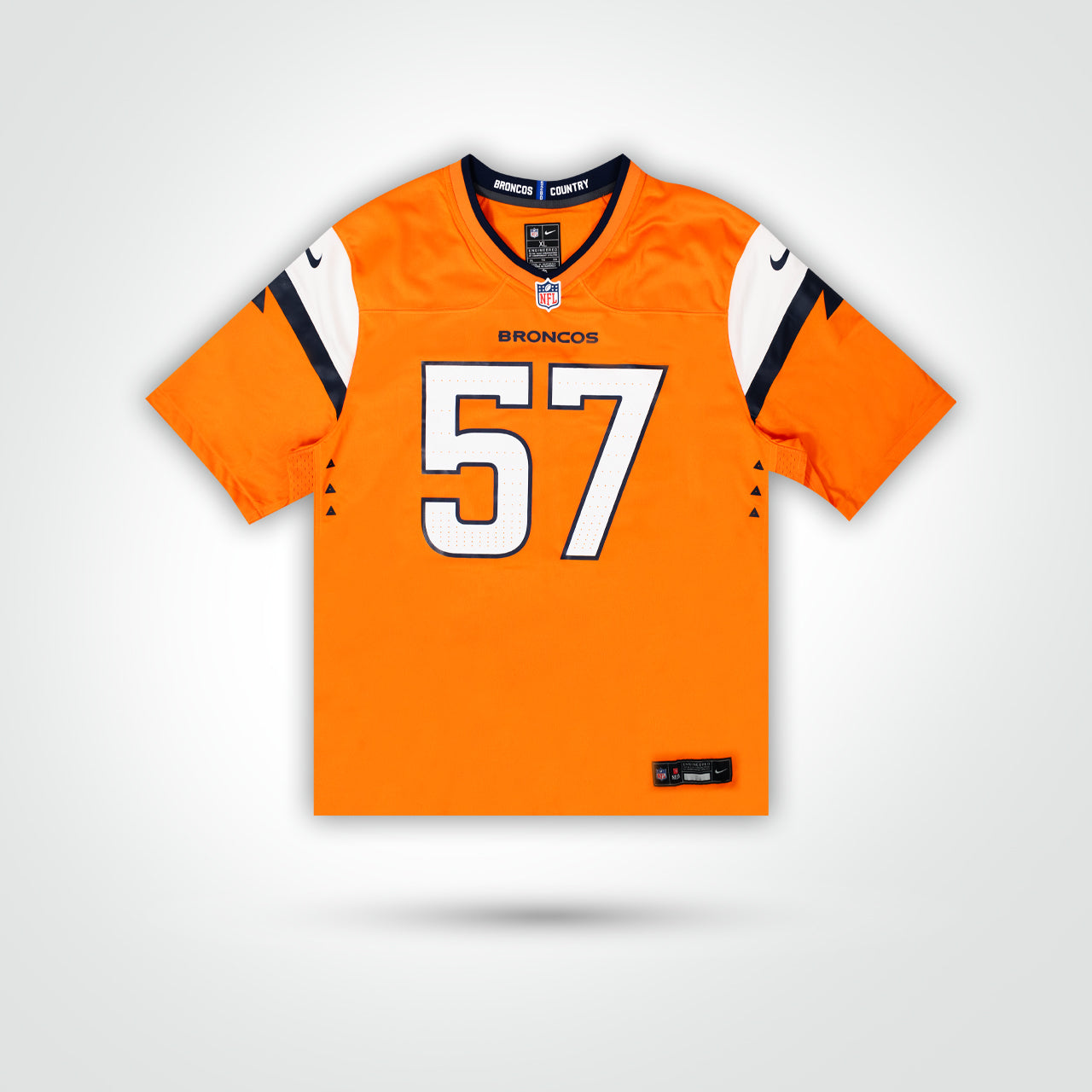 Dre Greenlaw Signed Broncos Nike Game Jersey Inscribed "Orange Crush"