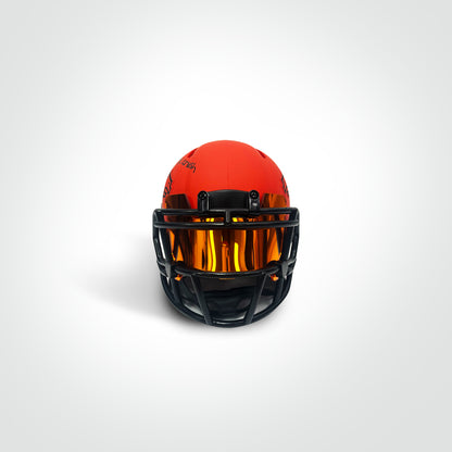 Dre Greenlaw Signed Broncos Rave Mini Helmet Inscribed "Orange Crush" - The Real Autograph