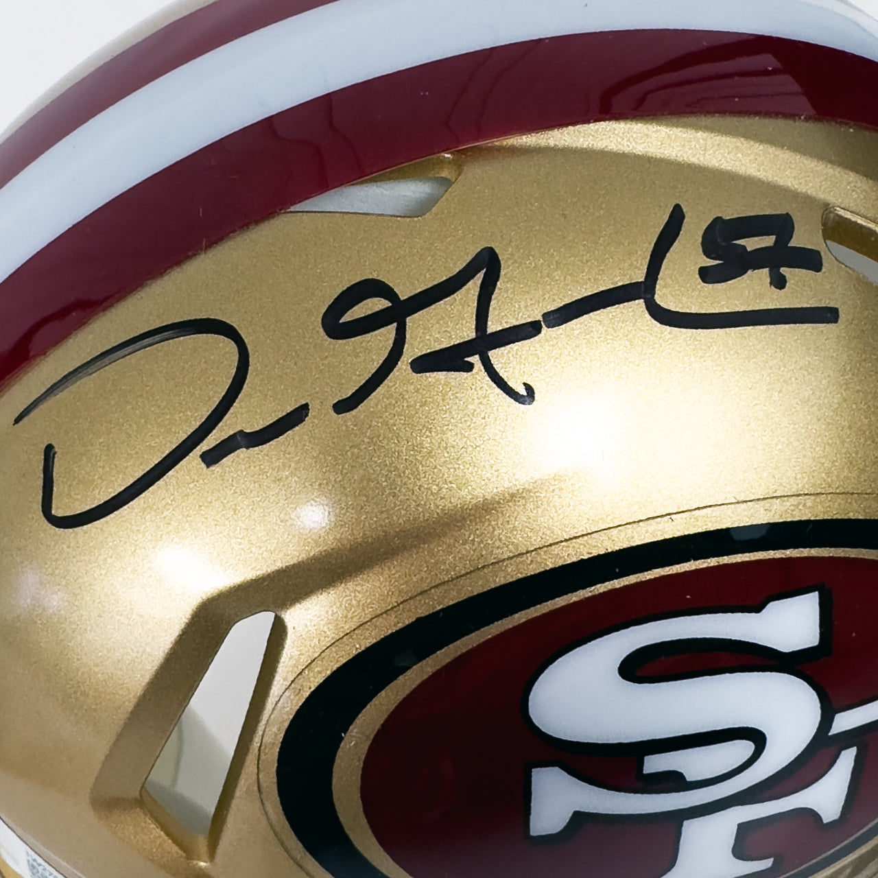 Dre Greenlaw Signed 49ers Speed Mini Helmet