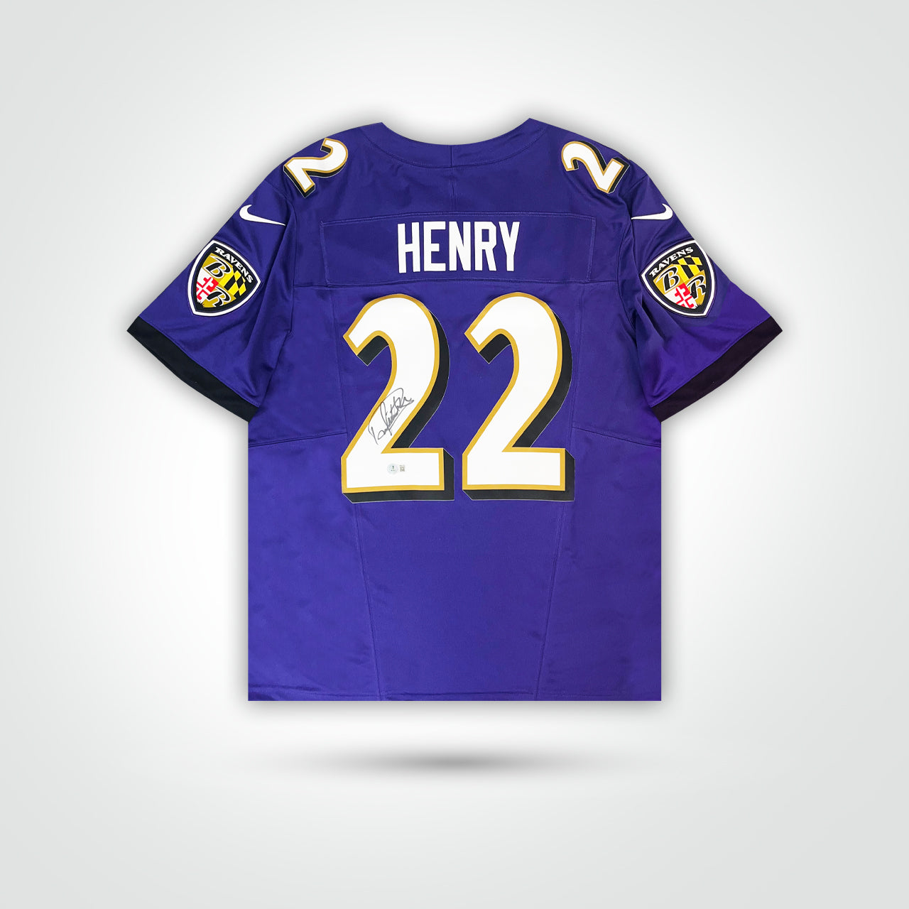 Derrick Henry Signed Ravens Nike Limited Jersey - The Real Autograph