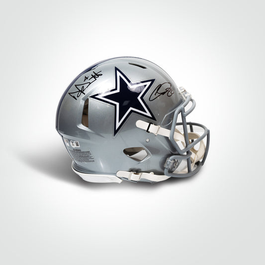 Dak Prescott & Ceedee Lamb Dual Signed Cowboys Speed Full Size Authentic Helmet