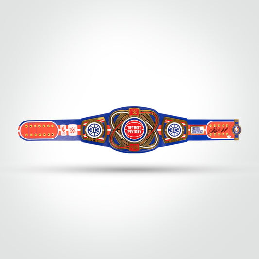 Dennis Rodman Signed Pistons WWE Belt Inscribed - The Real Autograph