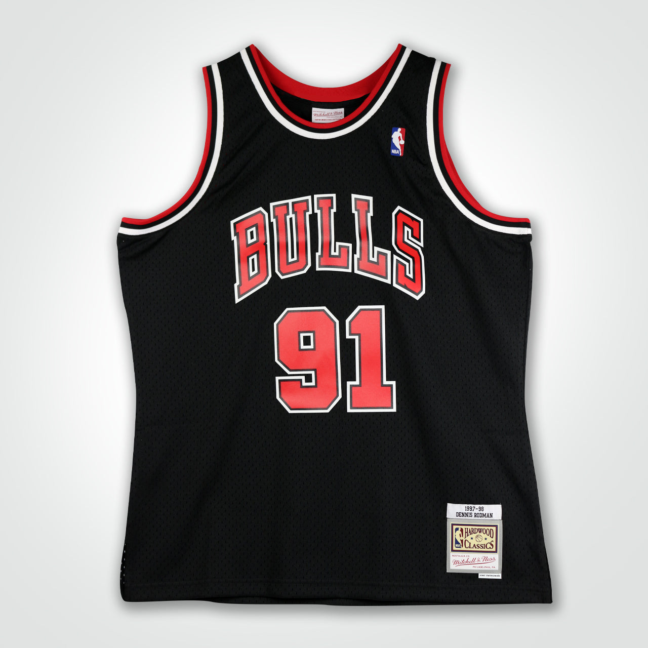 Dennis Rodman Signed Bulls Mitchell & Ness Swingman 97-98 Jersey