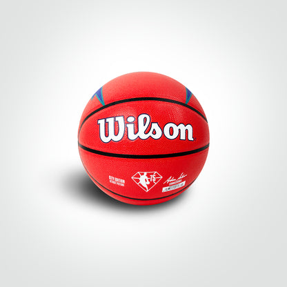 Dennis Rodman & James Wiseman Dual Signed Pistons City Edition Basketball