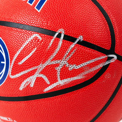 Dennis Rodman & James Wiseman Dual Signed Pistons City Edition Basketball