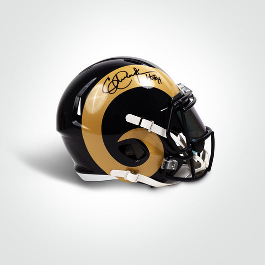 Eric Dickerson Signed Rams Throwback Speed Full Size Replica Helmet - The Real Autograph