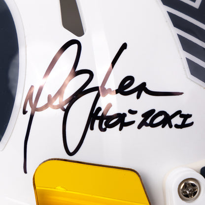 Eric Dickerson & Marshall Faulk Signed Rams Salute to Service Mini Helmet Inscribed HoF Years