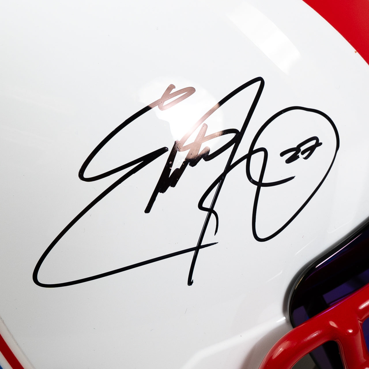 Eddie George Signed Oilers Full Size Replica Helmet