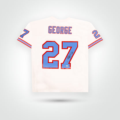Eddie George Signed Oilers Mitchell & Ness Replica Jersey - The Real Autograph