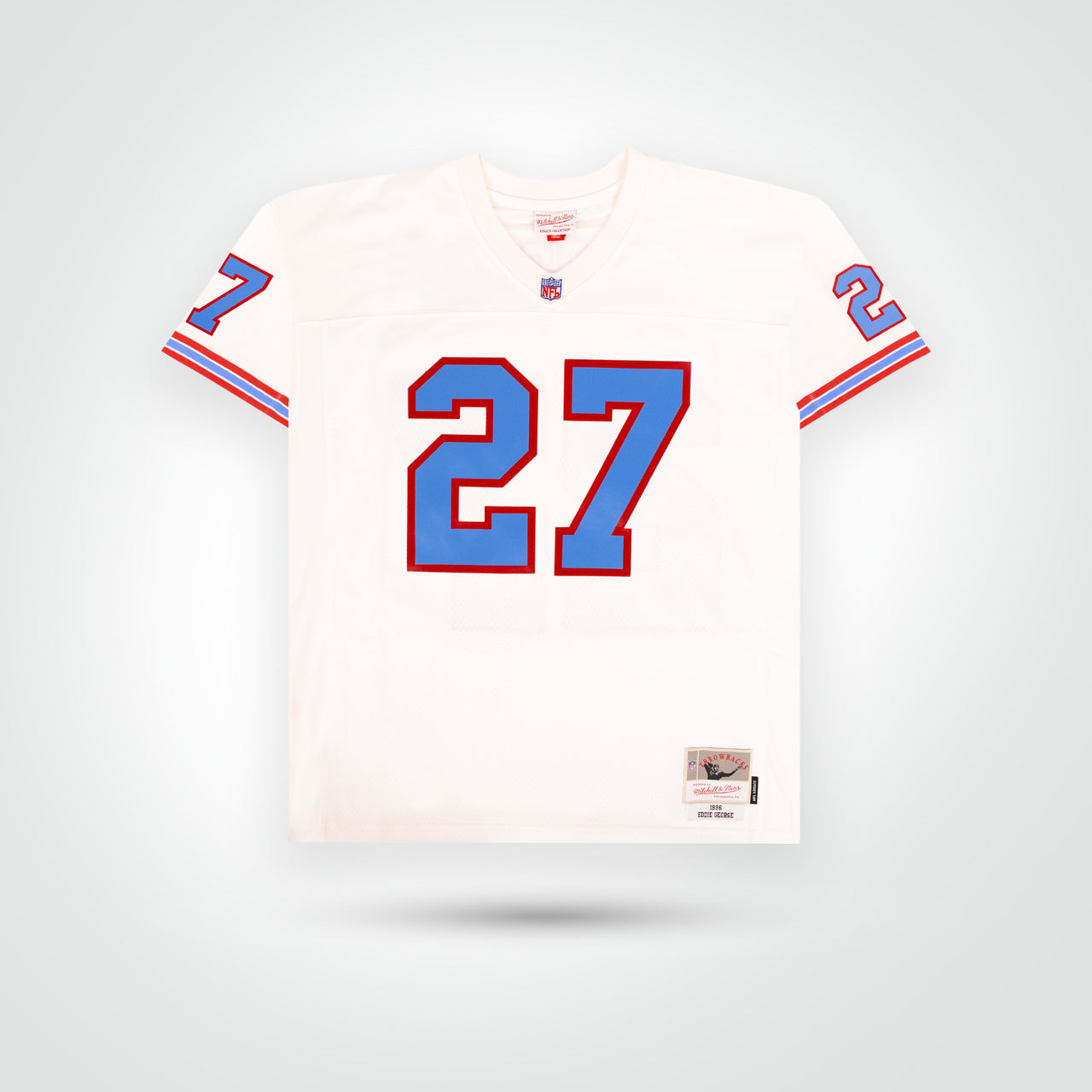 Eddie George Signed Oilers Mitchell & Ness Replica Jersey - The Real Autograph