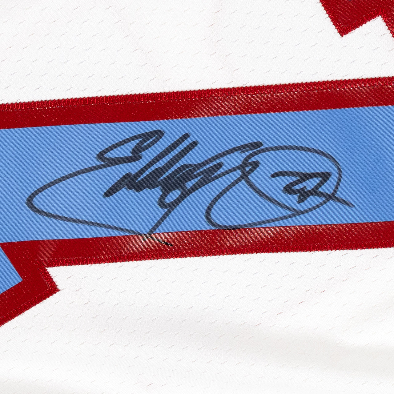 Eddie George Signed Oilers Mitchell & Ness Replica Jersey - The Real Autograph