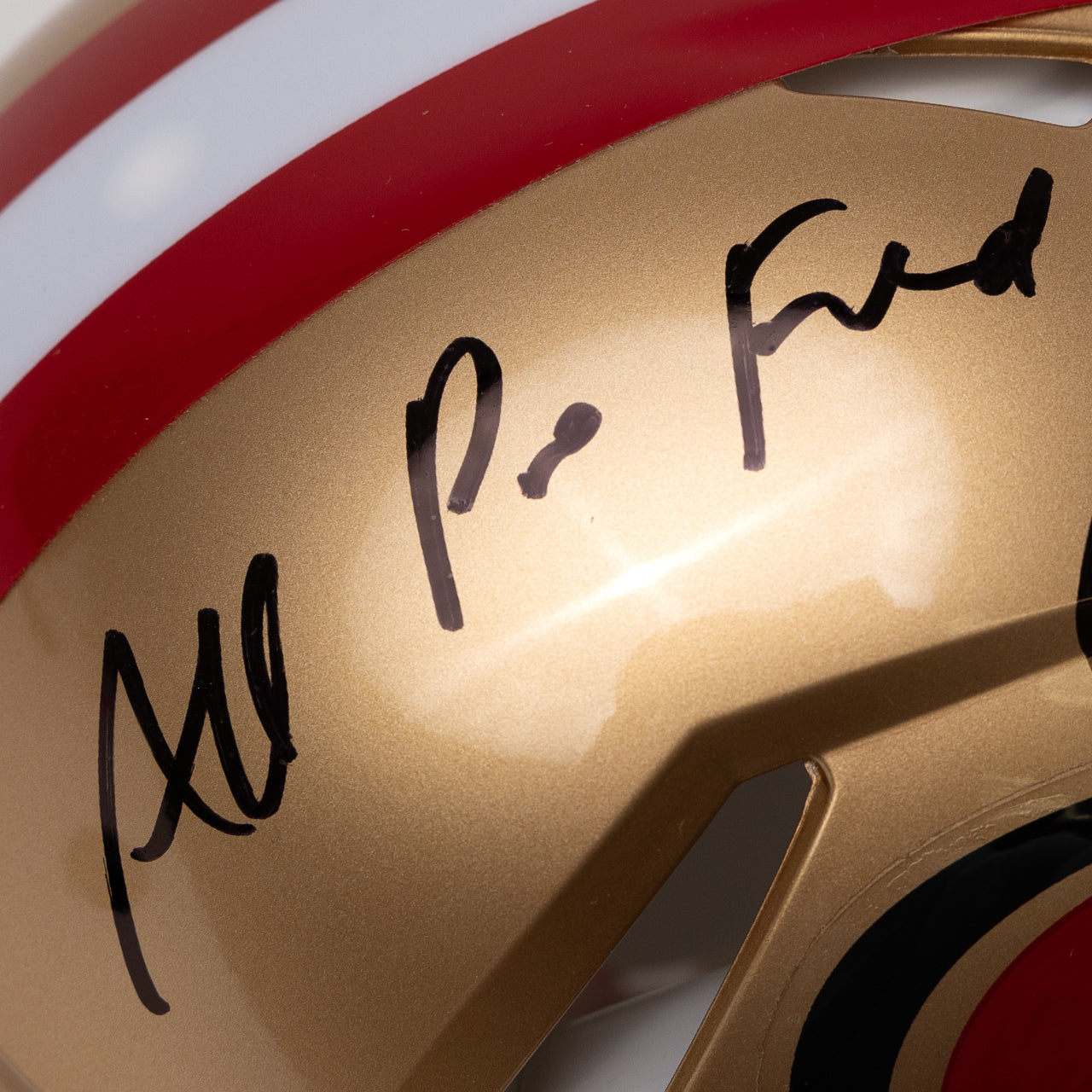Fred Warner & Dre Greenlaw Dual Signed 49ers Speed Full Size Authentic Helmet Inscribed