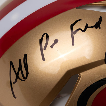 Fred Warner & Dre Greenlaw Dual Signed 49ers Speed Full Size Authentic Helmet Inscribed