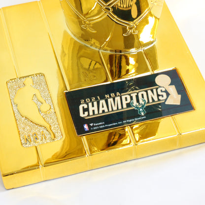 Giannis Antetokounmpo Signed Milwaukee Bucks Trophy 2021