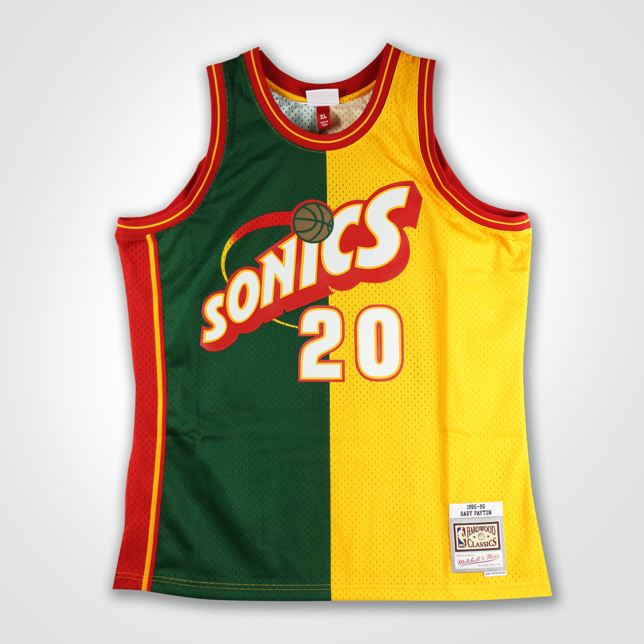Gary Payton Signed Sonics Split Mitchell & Ness Swingman 95-96 Jersey