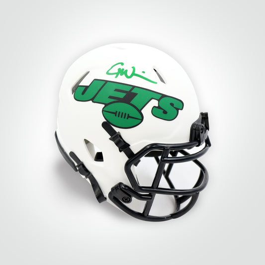 Garrett Wilson Signed Jets Lunar Mini Helmet