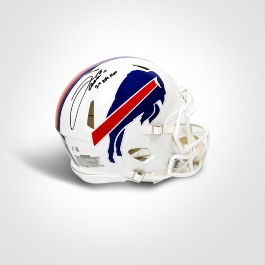 Josh Allen Signed Bills Full Size Speed Authentic Helmet Inscribed "24 NFL MVP"