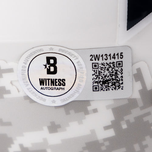 Josh Allen Signed Bills Salute to Service Mini Helmet