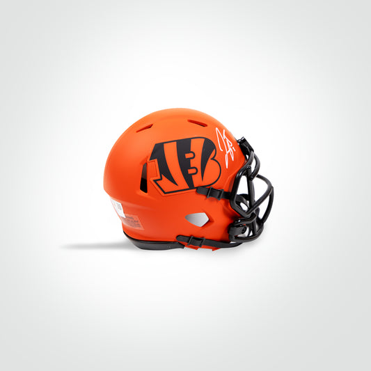 Joe Burrow Signed Bengals Rave Mini Helmet