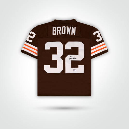 Jim Brown Signed Browns Mitchell and Ness Replica Jersey