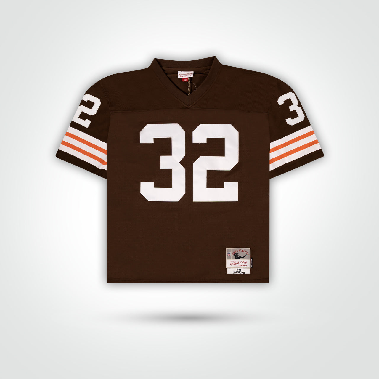 Jim Brown Signed Browns Mitchell and Ness Replica Jersey