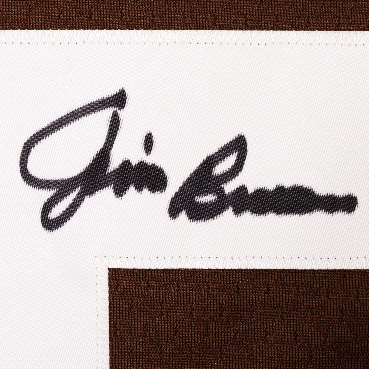 Jim Brown Signed Browns Mitchell and Ness Replica Jersey