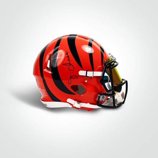 Ja'Marr Chase Signed Bengals Speed Full Size Authentic Helmet - The Real Autograph