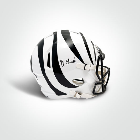Ja'Marr Chase Signed Bengals Alternate White Replica Full Size Helmet