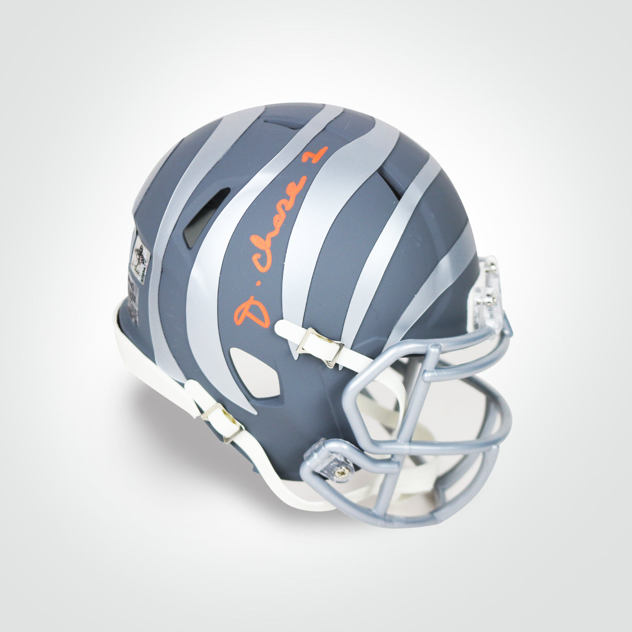 Ja'Marr Chase Signed Bengals Slate Mini Helmet