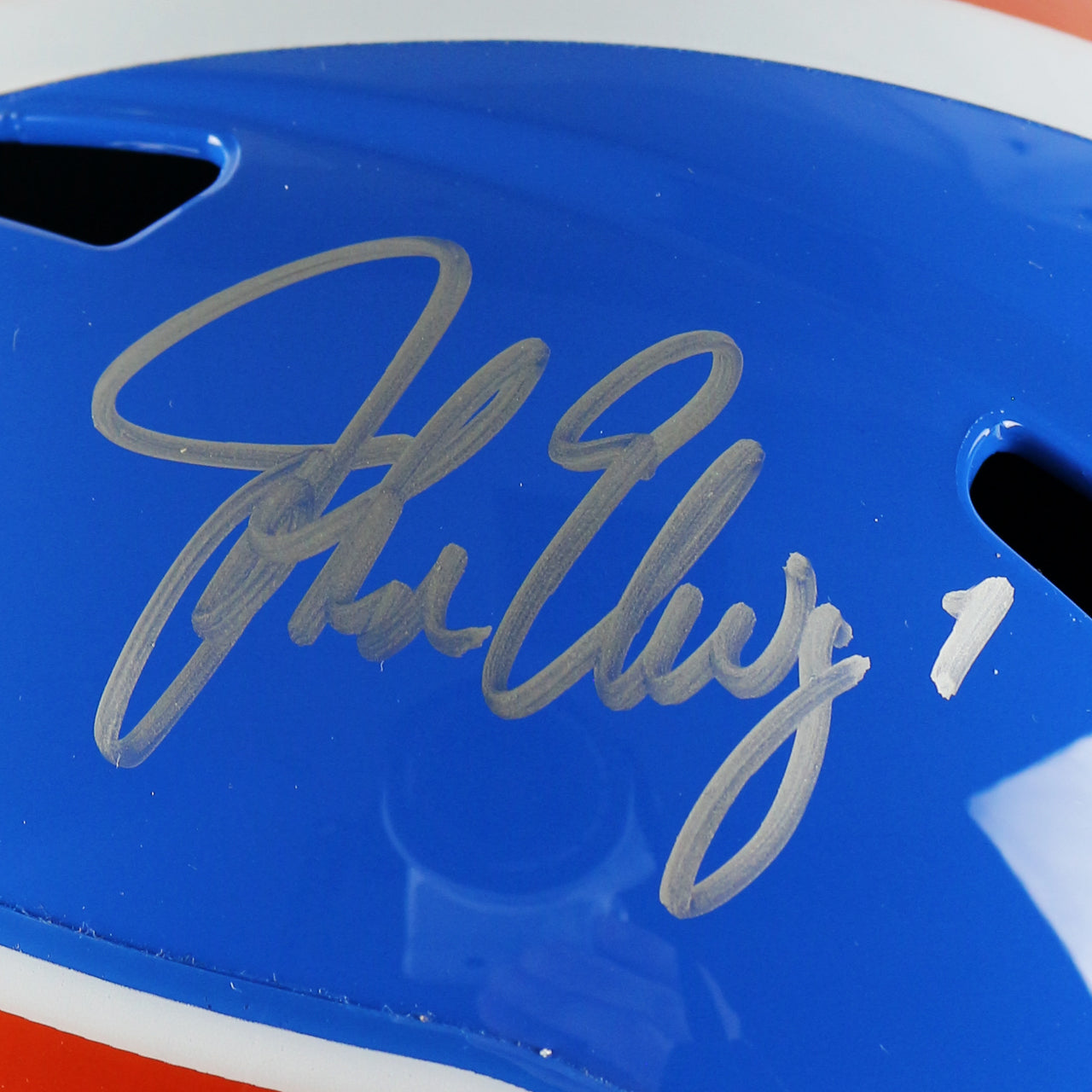 John Elway Signed Broncos Throwback Speed Full Size Replica Helmet