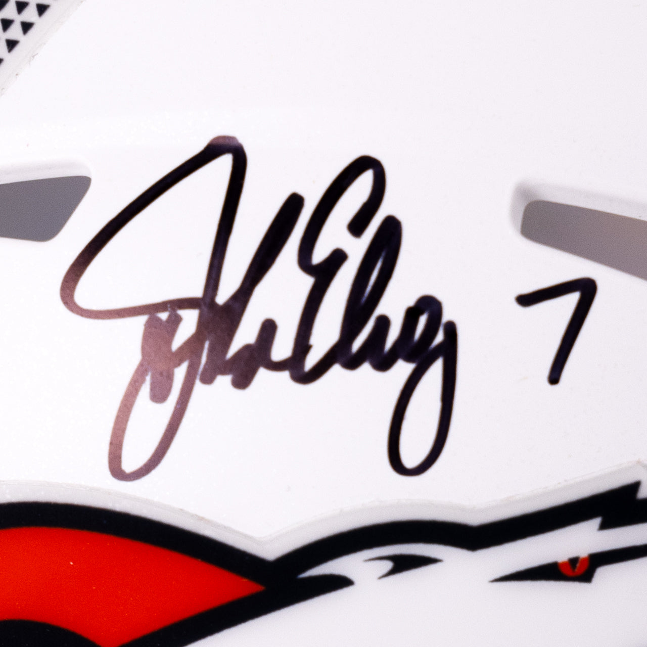 John Elway & Bo Nix Dual Signed Broncos Alternate Mini Helmet