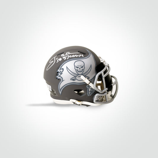 Jon Gruden Signed Buccaneers Slate Mini Helmet