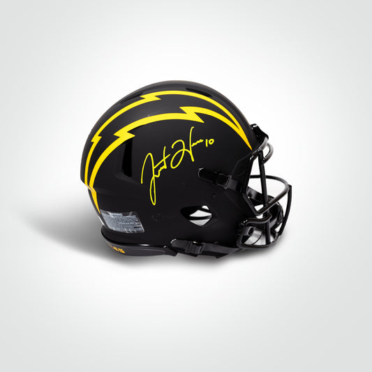 Justin Herbert Signed Chargers Full Size Eclipse Authentic Helmet