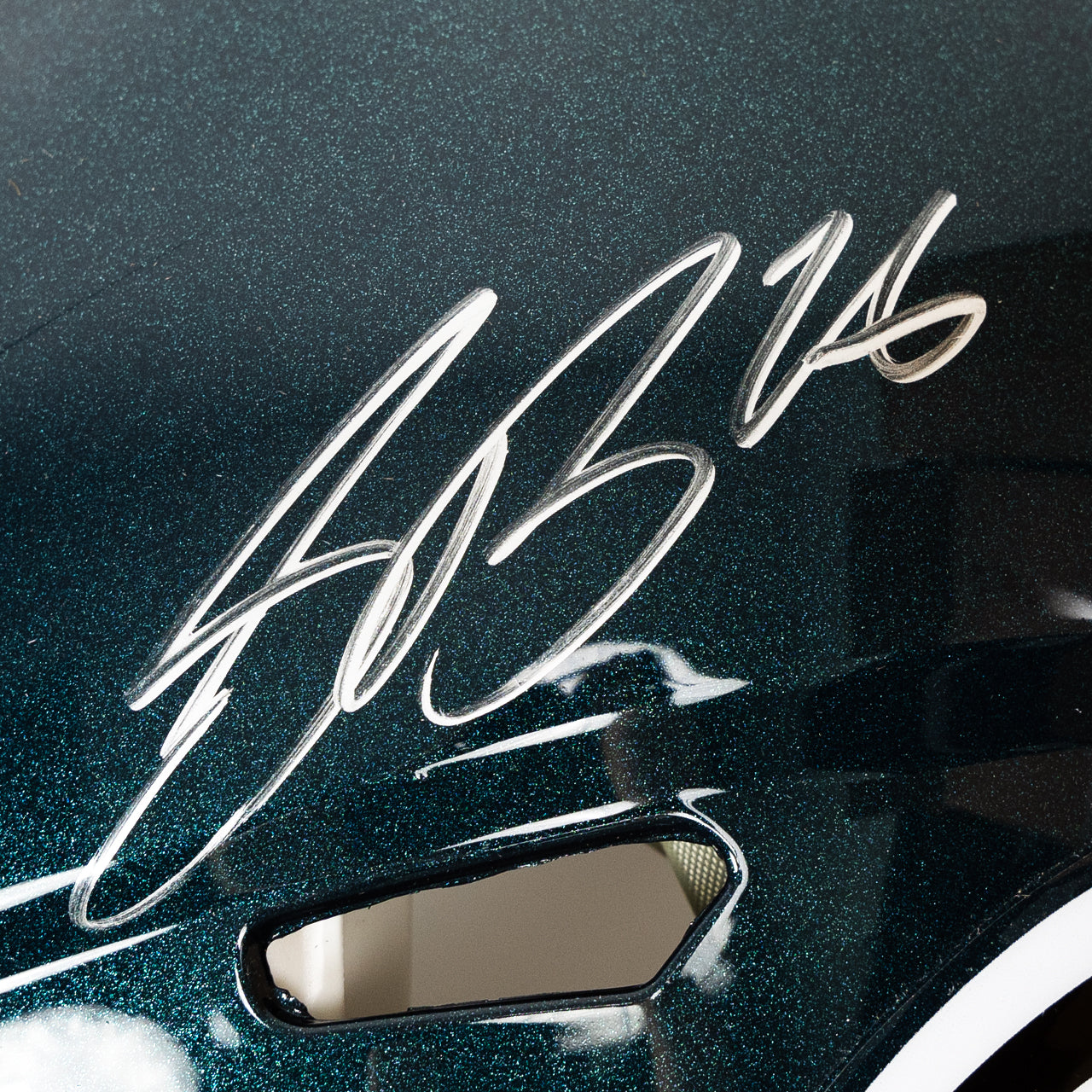 Jalen Hurts & Saquon Barkley Dual Signed Speed Full Size Authentic Helmet
