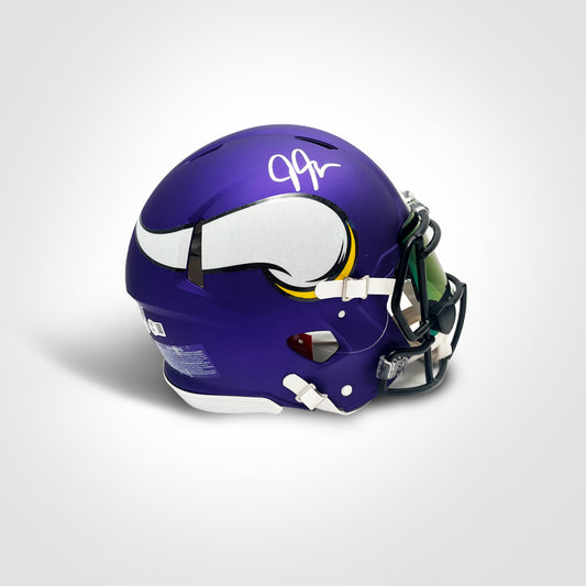Justin Jefferson Signed Vikings Speed Full Size Authentic Helmet - The Real Autograph