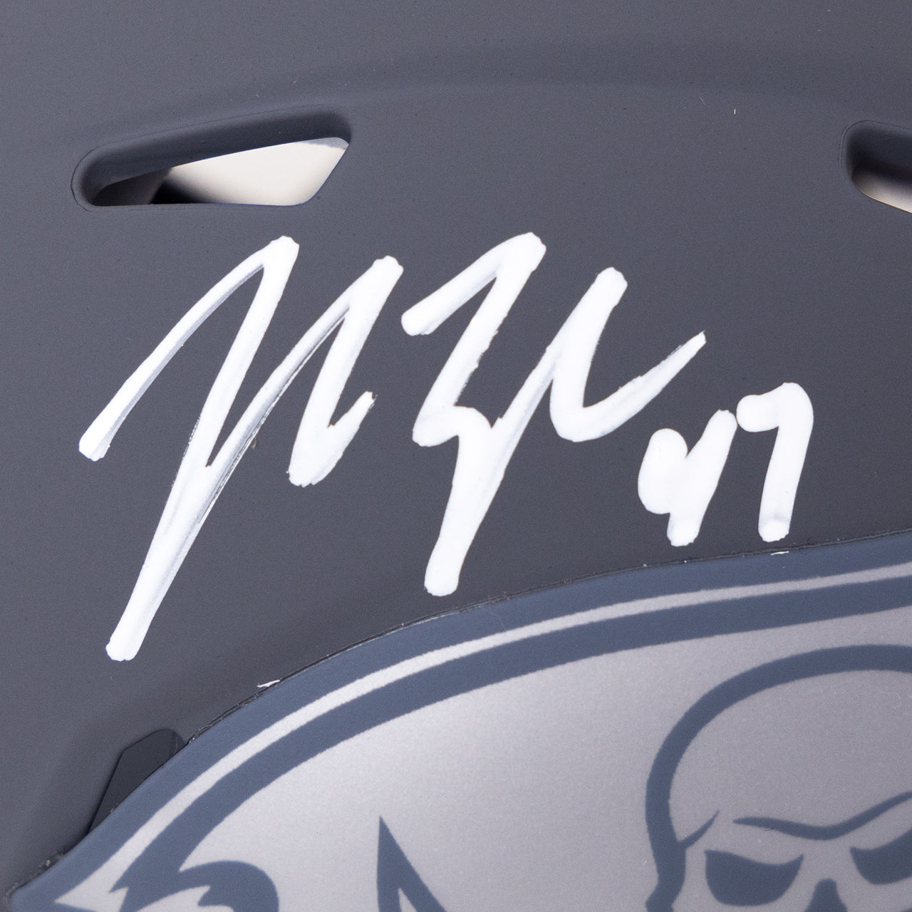 John Lynch Signed Buccaneers Slate Mini Helmet